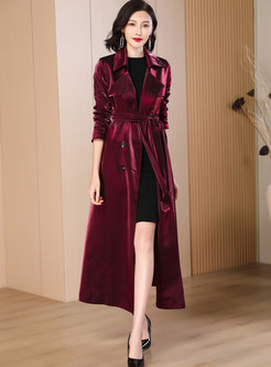 Elegant Large Lapels Double-Breasted Thickened Womens Long Coats