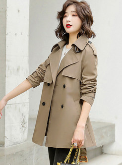 Minimalist Large Lapels Double-Breasted Trench Coats Women