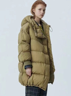 Classic-Fit Warm Hooded Mid Insulated Womens Down Jackets
