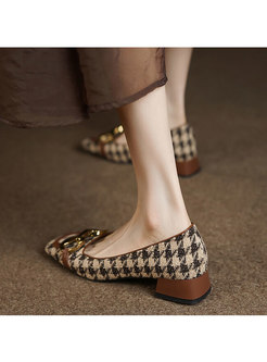 Women's Vintage Plaid Flate Shoes