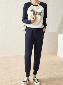 Relaxed Contrasting Ladies Pant Suits