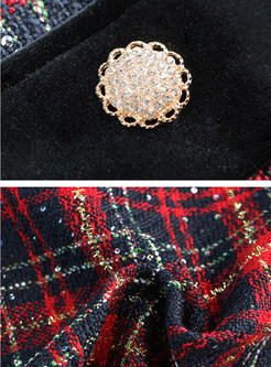 Vintage Tweed Plaid Cropped Top & Vest Dresses