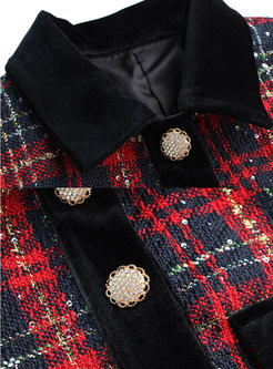 Vintage Tweed Plaid Cropped Top & Vest Dresses