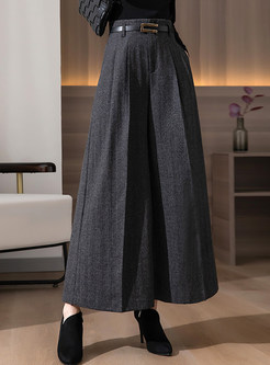 Exclusive High Waisted Drape Cropped Wide Leg Pants For Women