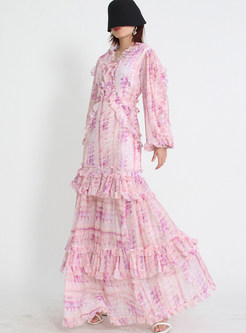 Dreamy Distored Selvedge Pleated Layer Frill Dresses