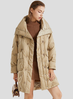 Lapel Chunky Plus Size Puffer Coats For Women