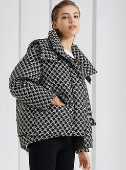 Women's Relaxed Printed Oversize Chunky Cropped Puffer Jackets