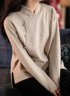 Vintage Mockneck Soft Sweaters For Women