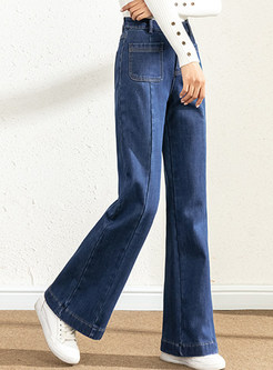 Elegant High Waisted Jean Pants Women