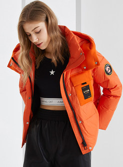 Daily Hooded Full Zip Cropped Puffer Jackets For Women