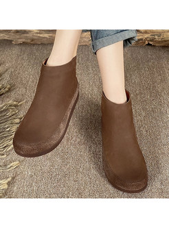 Lite Zip Fastening Leather Womens Boots