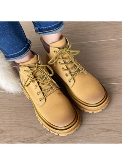 Classic-Fit Lace-Up Fastening Womens Boots