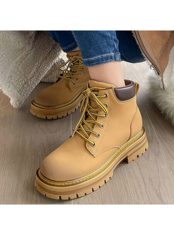 Classic-Fit Lace-Up Fastening Womens Boots