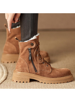 Women's Chunky Heel Thicken Ankle Boots