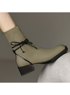 Women's Square Toe Ankle Boots