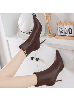 Fashion Pointed Toe Tapered Womens Boots