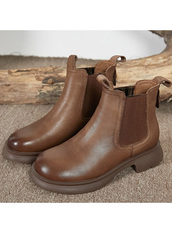 Premium Genuine Leather Womens Chelsea Boots