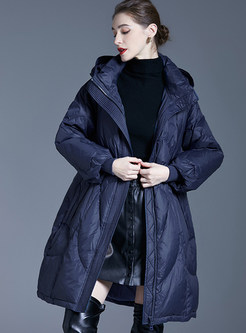 Slouchy Hooded Mid Insulated Down Coats Women