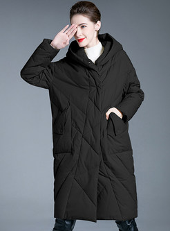 Classic-Fit Hooded Puffer Jackets Women Dual Pocket