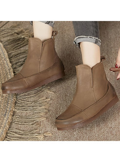 Vintage Wear-Resistant Platform Boots Womens