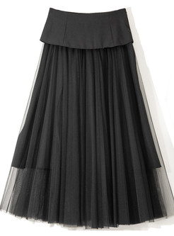 Dreamy Gathered Waist Flowy Swing Tulle Skirts For Women
