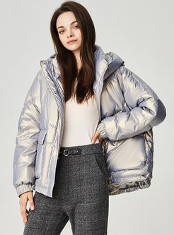 Hooded Fashion Thickened Cropped Down Jackets For Women