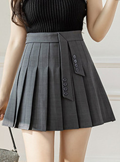 Fashion Relaxed Pleated Short Skirts For Women