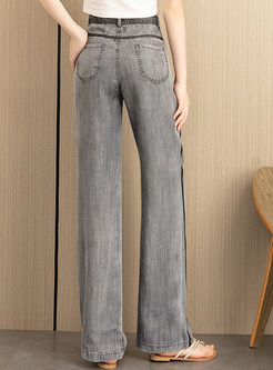 Pretty Thin High Waisted Baggy Jeans For Women