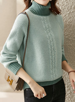 High Neck Thickened Sweaters For Women