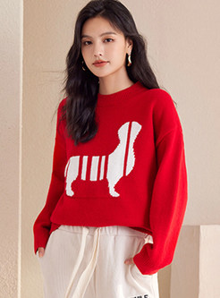 Women's Cute Crewneck Animal Sweaters