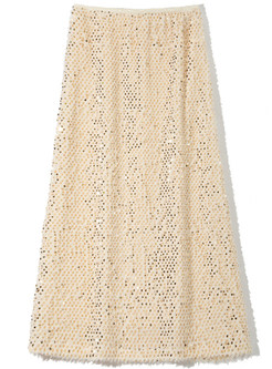 Fashion Sequined Solid Color Maxi Skirts