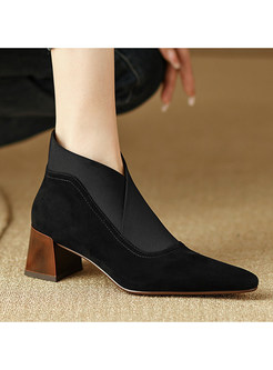 Chic Pointed Toe Slip-On Style Womens Boots