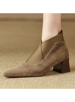 Chic Pointed Toe Slip-On Style Womens Boots