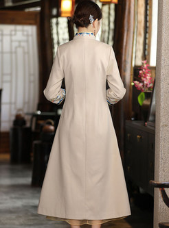 Elegant One Button V-Neck Women's Coats