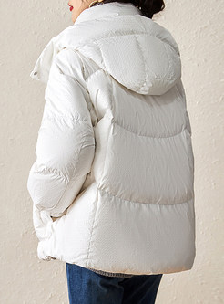 Hooded Fluffy Chunky Cropped Puffer Jackets Womens