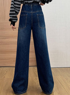 Exclusive Thickened High Waisted Baggy Jeans For Women