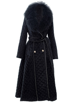 Topshop Waisted Fur Collar Thickened Womens Winter Coats