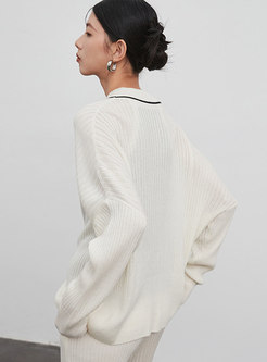 Women's Color Block Sweater Coat