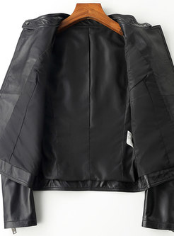 Women's Leather Jacket Coat