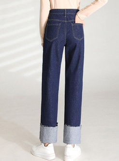 Women's High Waist Casual Jeans