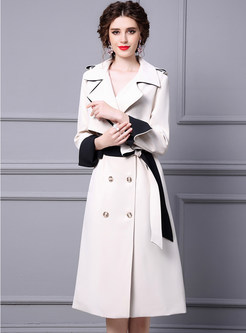 New Look Large Lapels Contrasting Trench Coats Women