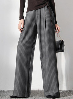 Quality High Waisted Striped Wide Leg Pants For Women