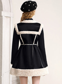 Elegant Fur-Trimmed Contrasting Thickened Vests For Women