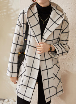 Exclusive Hooded Plaid Oversize Womens Coats