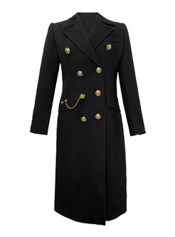 Luxe Large Lapels Double-Breasted Womens Winter Coats