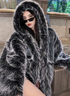 Fashion Hooded Comfortable Fur Coats For Women
