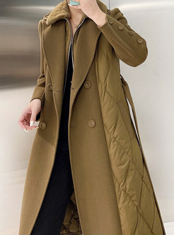 Elegant Fur Collar Thickened Womens Winter Coats