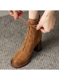 Hot Chunky Heel Riding Boots For Women