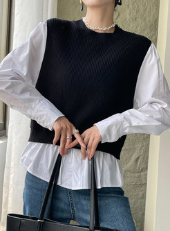 Women's Long Sleeve Knit Blouse