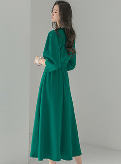 Stylish Half Sleeve High Waisted Midi Dresses